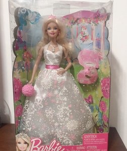 barbie wedding bride x1170新娘婚礼婚纱女孩过家家正品芭比娃娃