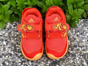 现货7折日本阿迪达斯adidas童鞋维尼熊网面透气机能鞋稳步鞋12-14