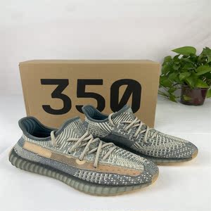 卡其兰 莆田椰子鞋男女爆米花官网正版350运动跑步鞋飞织 透气鞋