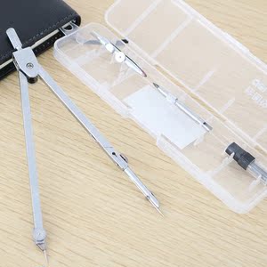 得力金属不锈钢圆规尺子专业绘图考试专用学生用制图笔芯工具套装