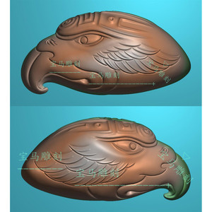 花鸟 老鹰头 精雕图 浮雕玉雕灰度图 电脑雕刻jdptatugege2050