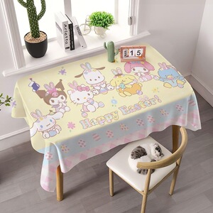 三丽鸥卡通动漫桌布防水防油儿童书桌垫pu餐桌垫茶几布少女心台布
