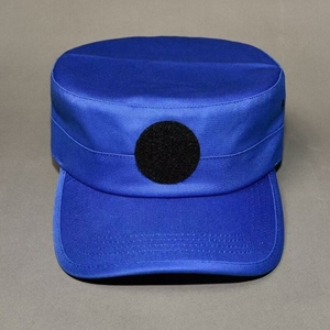 新款夏季航天科技科研平顶帽蓝色防静电航天实验室工作帽子定制