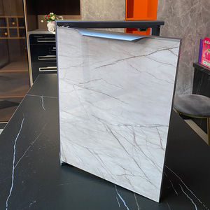 定做云石高光板轻奢极简橱柜酒柜鞋柜门整体衣柜书柜浴室柜门定制