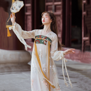 黛烟原创【似水流年】汉服女齐胸襦裙改良汉元素连衣裙夏季薄款