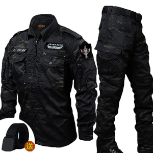 夏装迷彩服套装洋气儿童中大童战狼特种兵军训服夏季短袖军装lxy