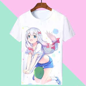 埃罗芒阿老师和泉纱雾短袖t恤我的妹妹是黄漫动漫周边二次元衣服