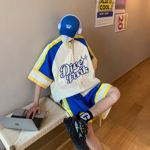 006人付款天猫潮牌短袖套装女港风hiphop炸街短裤百搭学生纯棉休闲