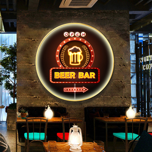 酒吧氛围灯挂画ktv包厢音乐餐厅清吧墙面壁画网红霓虹灯led装饰画