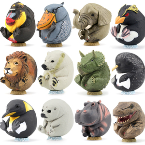 圆滚滚动物汽车摆件侏罗纪恐龙球形可爱q版汽车摆件扭蛋生日礼物