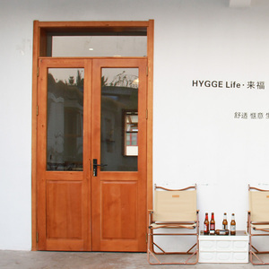实木门窗定制原木平开现代简约民宿店铺门头服装店花店酒吧子母门
