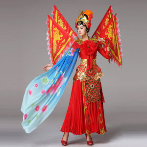 阿幸央视春晚英姿舞蹈服戏曲服演出京剧表演服俏花旦靠旗行头出租