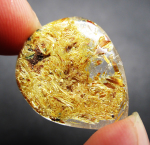 天然金红石包裹体水晶 金发晶原石标本首饰料 石英矿石矿物