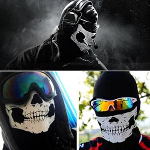 摩托机车头套男面罩飞虎队凤凰战士面具使命召唤幽灵骷髅战术头罩