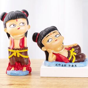 儿童diy手工彩绘摔不坏石膏娃娃涂鸦白胚存钱罐搪胶陶瓷上色哪吒