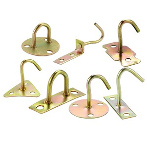 彩锌风扇钩挂钩多功能墙壁铁钩螺丝固定安装单个置物架收纳吊钩子