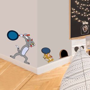 猫和老鼠创意墙角贴纸装饰贴墙网红自粘房间墙贴卧室墙面ins贴画