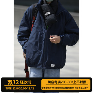 LH store2022AW冬季立领棉服男日系宽松廓形多口袋工装棉衣袄外套