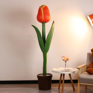 巨型郁金香大摆件大型仿真花雕塑超大网红家居客厅服装店落地装饰