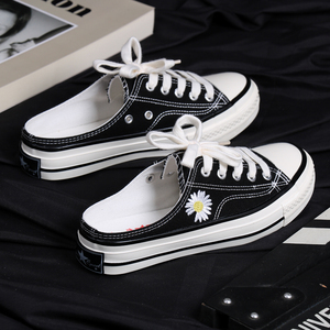 star匡威1970s半拖小雏菊帆布鞋2020年新款夏季一脚蹬懒人女鞋子