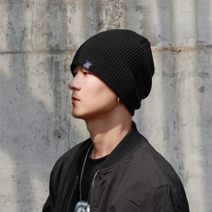 帽子男瓜皮帽秋冬季毛线帽韩版嘻哈百搭针织帽男女包头保暖冷帽潮