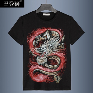 3d虎头短袖t恤男