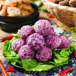 安井紫薯糯米球散装500g火锅食材丸子串串香关东煮麻辣烫甜糯可口