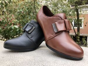 senda森达好人缘春秋真皮女鞋中跟皮鞋工作单鞋低帮鞋