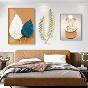 轻奢现代简约卧室装饰画床头挂画温馨主卧房间背景墙美女人物壁画