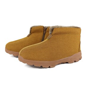 相牌僧鞋冬季保暖棉鞋男僧人居士鞋棉短靴女比丘尼中帮加绒雪地靴