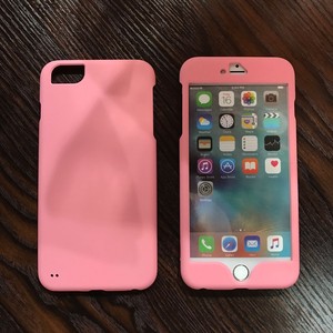 纯粉红色 苹果7手机壳iphone7plus前后全包防摔保护套6情侣硬磨砂