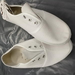 白网鞋 帆布男女白球鞋白色团体鞋一次性白色孝鞋车间工作鞋 白帆