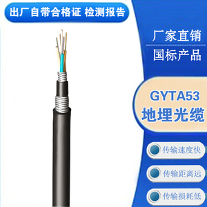 24芯光缆GYTA53-12B1光纤线室外单模4/8/48/72/96/144G652D地直埋