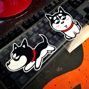 哈士奇搞笑贴纸