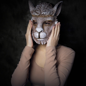 欧洲雄狮金色面具狮子头动物蒙面唱将抖音万圣节年会阿祖十二生肖