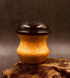 如是斋砑花《老来乐》黑虫葫芦鸣虫掐花虫具蛐蛐罐油葫芦名家