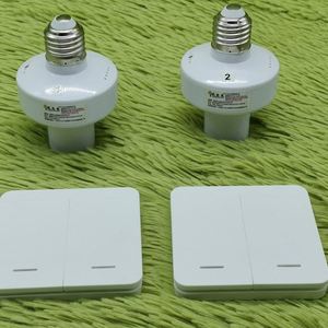 摇控灯头口遥f0v无线2控随意贴b开关家用通用螺2智能无线遥控灯座