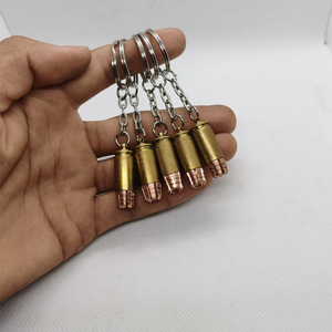 军迷收藏9毫米弹壳达姆弹钥匙扣工艺品影视道具汽车钥匙扣挂件