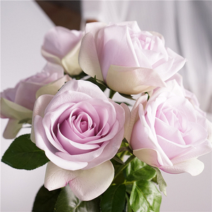高质手感保湿玫瑰单支仿真花卡罗拉餐桌装饰假花婚庆新娘手捧花束