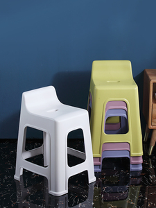 塑料凳子家用时尚高板凳现代餐桌椅子简约加厚护臀高凳成人磨砂凳