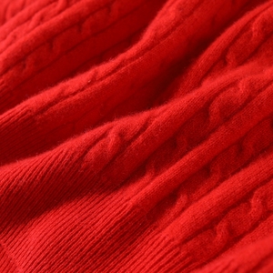 羊绒衫男士红色圆领秋冬喜庆中国红纯羊绒针织衫套头纯色毛衣
