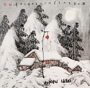 东北名家于志学冰雪山水塞外回春宣纸纯手绘国画居家办公室装饰