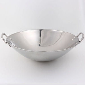 食堂饭店商用凹面电磁炉燃气用不锈钢大锅大灶锅火锅炒锅地锅直2