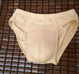 cd变装用品硅胶假阴伪娘内裤cos男用遮档隐藏下体丁字鲍鱼型t裤