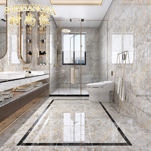 瓷砖800x800 客厅地砖墙砖金丝釉通体大理石带金线镀金别墅地板砖