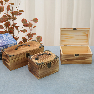 新款带把手可加锁实木收纳盒精美小茶叶盒小首饰收藏木盒子可定制