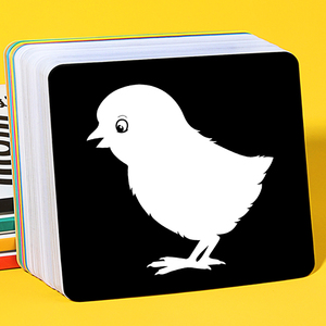 黑白卡婴儿视觉激发卡新生宝宝追视卡初生早教字卡全套片大新生儿