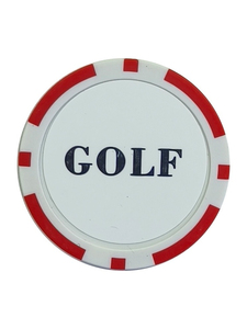 10个高尔夫筹码片马克球位标ABS塑胶内镶嵌铁片可吸附直径40mm