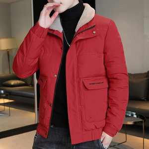 冬天男本命年红色喜庆羽绒棉袄小个子外套30-35-40岁穿搭过年衣服