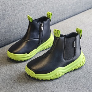 儿童雨靴春秋款2024新款秋季加绒女童棉靴防水防滑男童切尔西皮靴